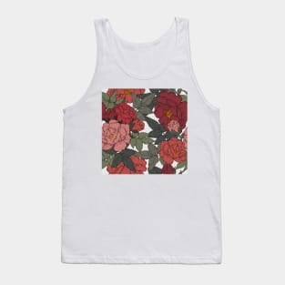 Fall & Christmas Roses Tank Top